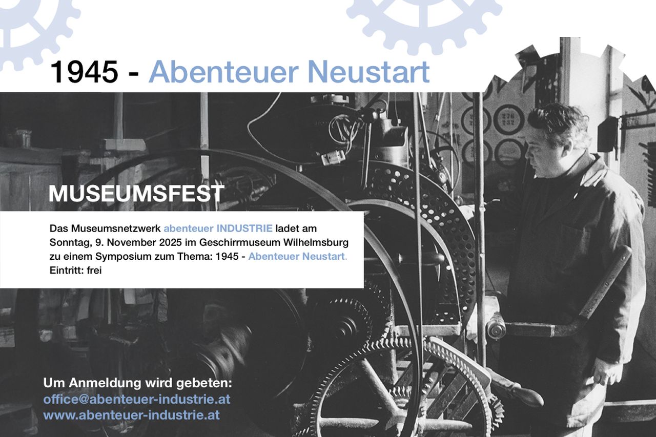 Einladungskarte zum Museumsfest 2025 von abenteuer INDUSTRIE